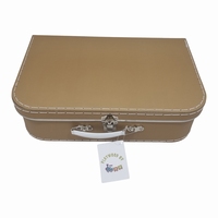 Koffer XL bruin met metalen rand 