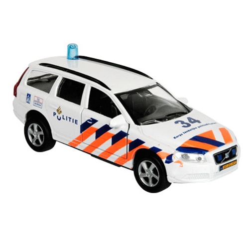 Die-cast Politie Volvo v70 Licht & Geluid; Pull Back 51.0628