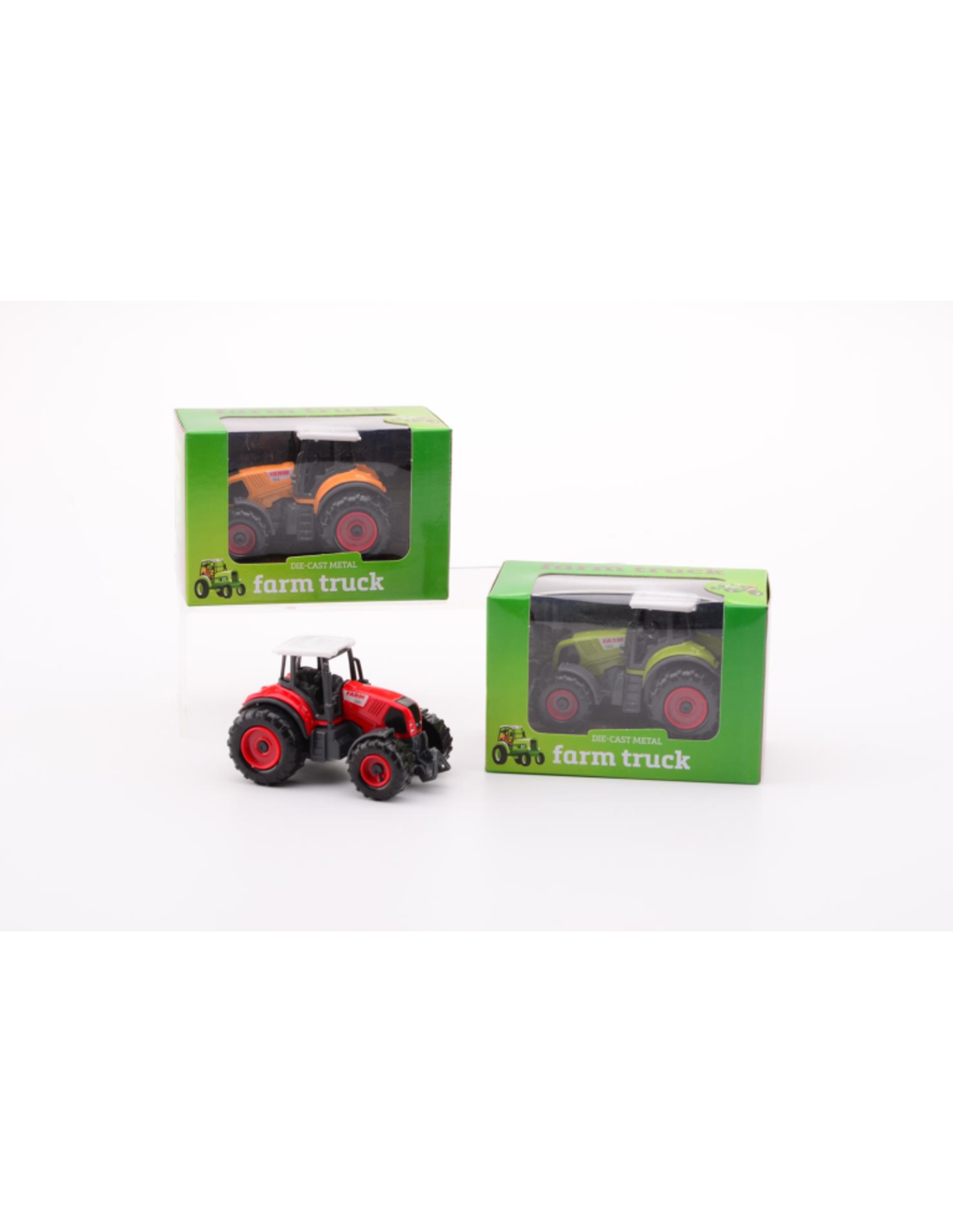 Farm Masters Die-cast Tractor Pull-back 3 Assorti