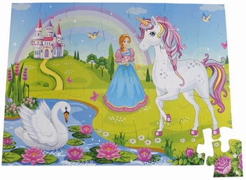 Vloer puzzel karton Unicorn 35-delig;