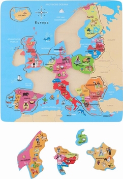 Puzzel Europa met afbeeldingen