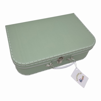 Koffer XL groen met metalen rand