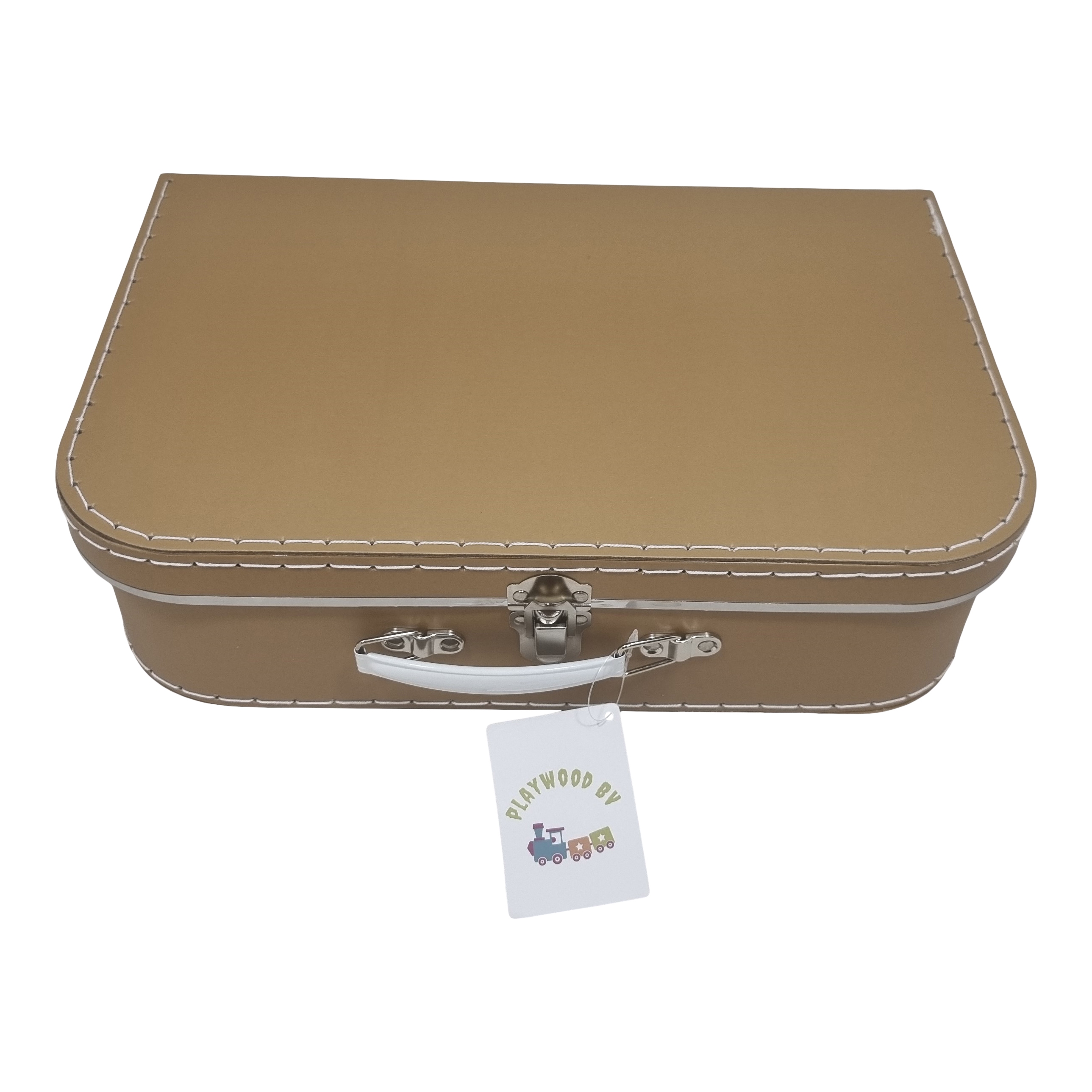 Koffer XL bruin met metalen rand