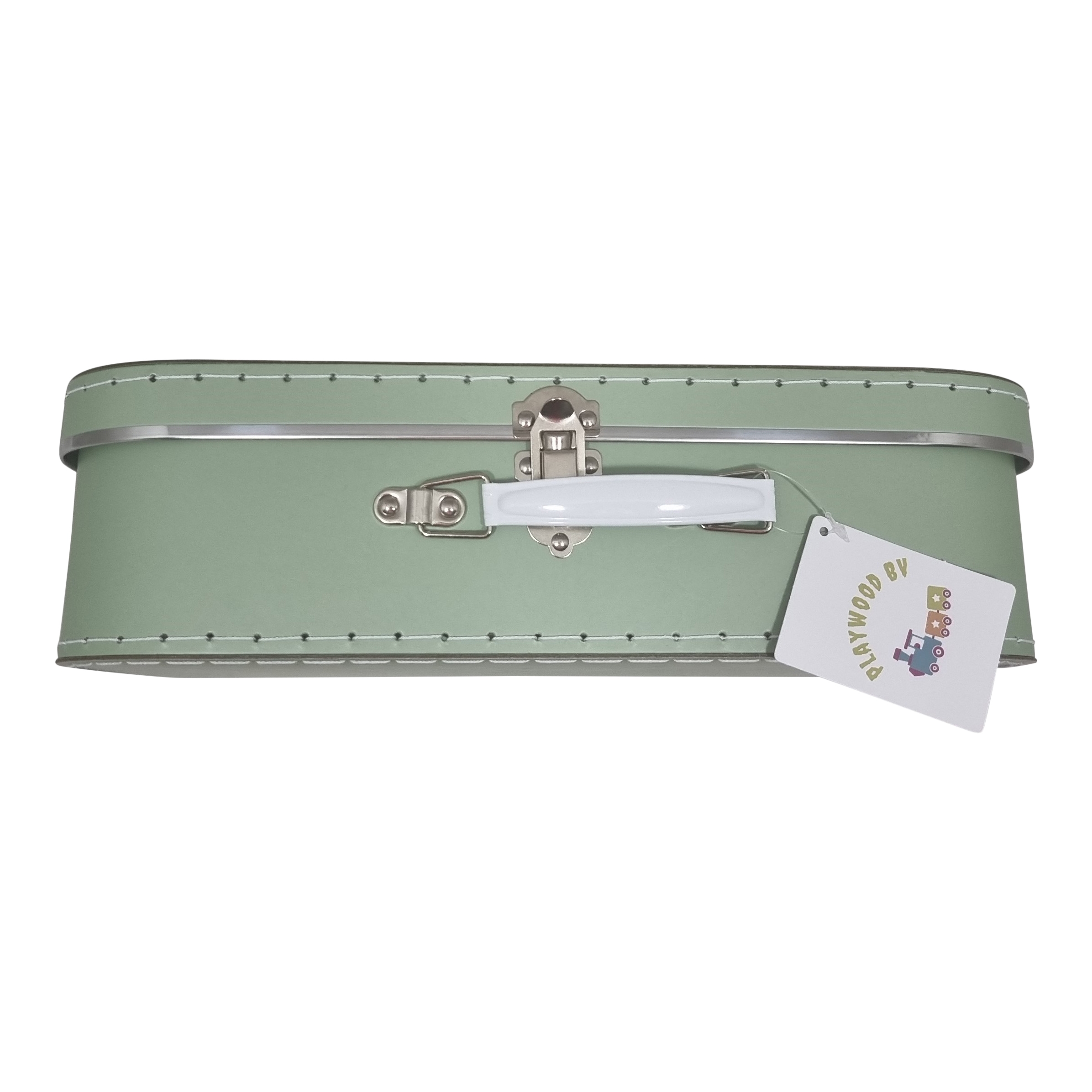 Koffer XL groen met metalen rand