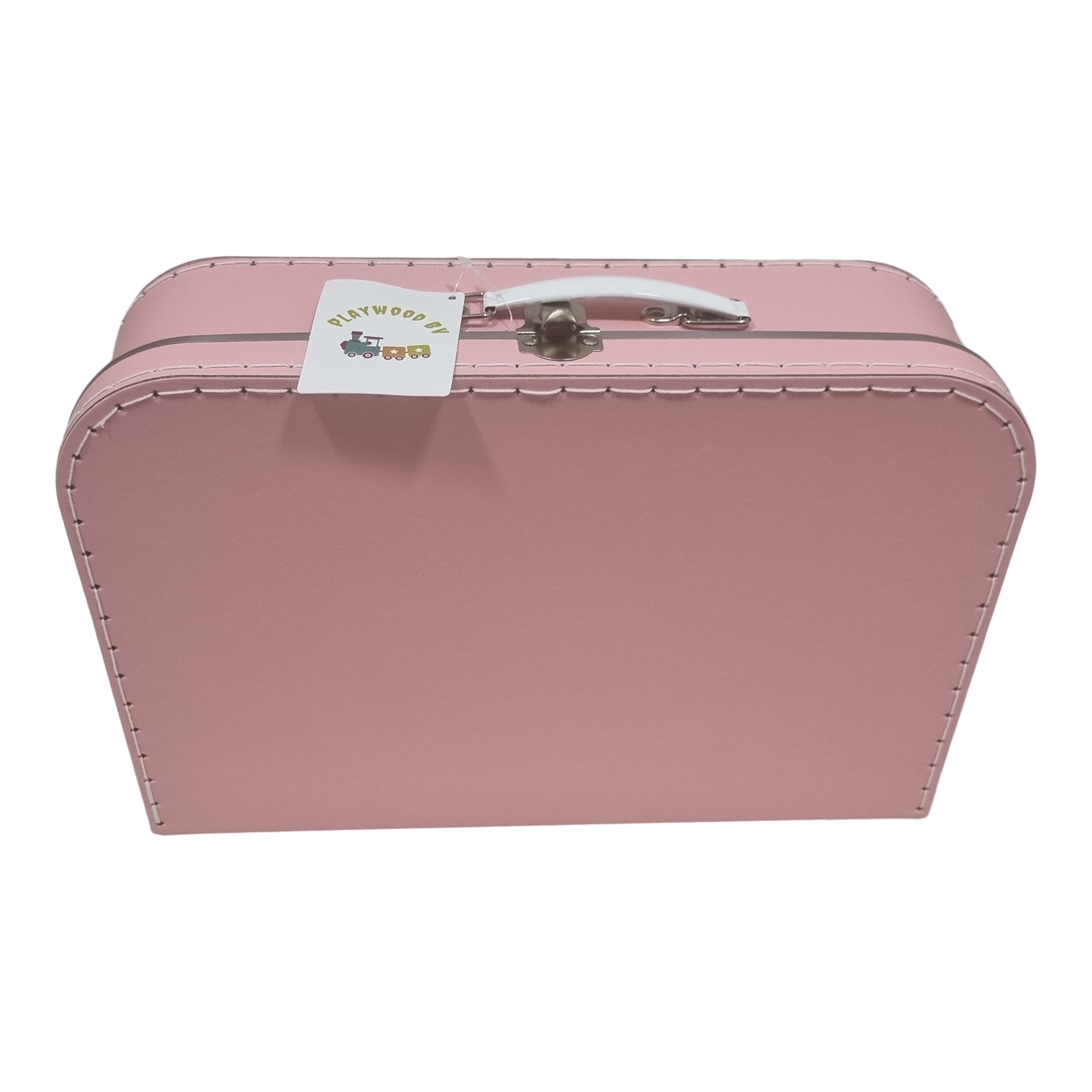 Koffer XL roze met metalen rand