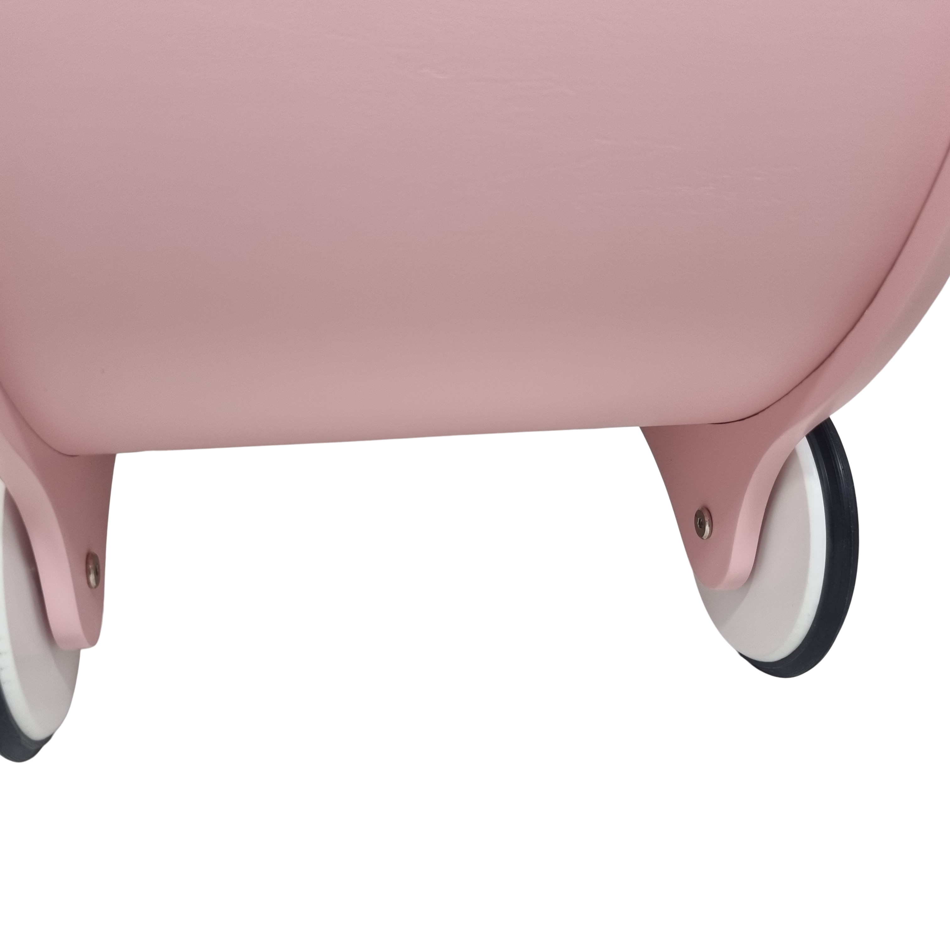 Poppenwagen klassiek roze met dichte zijkant