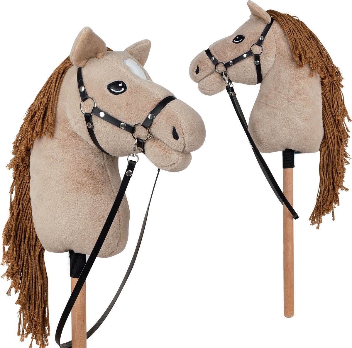 Stokpaard met halster voor hobby horsing